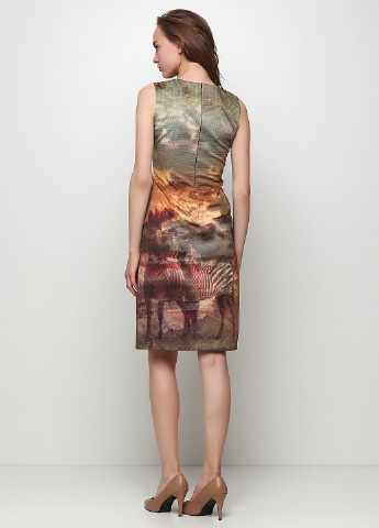 Коричневое кэжуал платье Bovona