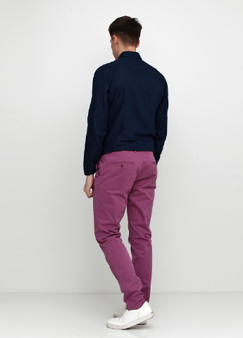 Лиловые кэжуал демисезонные со средней талией брюки Massimo Dutti