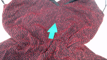 Комбінезон KOTON комбінезон-брюки геометричний темно-бордовий кежуал трикотаж, поліамід