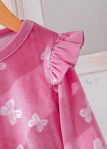 Рожевий демісезонний костюм (світшот, штани) брючний SHEIN