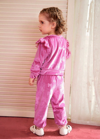 Рожевий демісезонний костюм (світшот, штани) брючний SHEIN