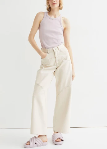 Топ літо,блідо-ліловий, H&M Basic (256503314)