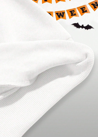 Белый свитшот SHEIN рисунок без декора (365769944)