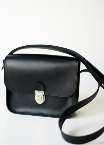 Жіноча сумка через плече арт. 614 ручної роботи з натуральної шкіри із легким матовим ефектом чорного кольору Boorbon (255406974)