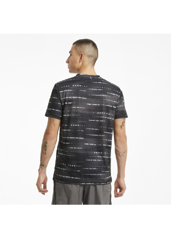 Чорна футболка graphic short sleeve men's running tee Puma