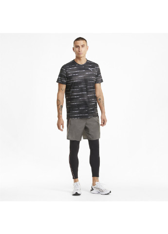 Чорна футболка graphic short sleeve men's running tee Puma