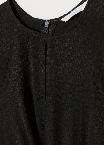 Черное вечернее платье H&M леопардовый