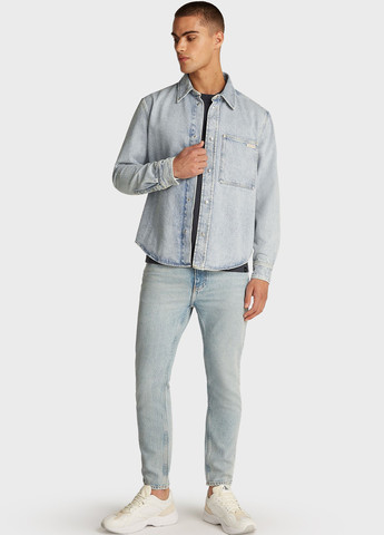 Голубой джинсовая рубашка варенка Calvin Klein Jeans