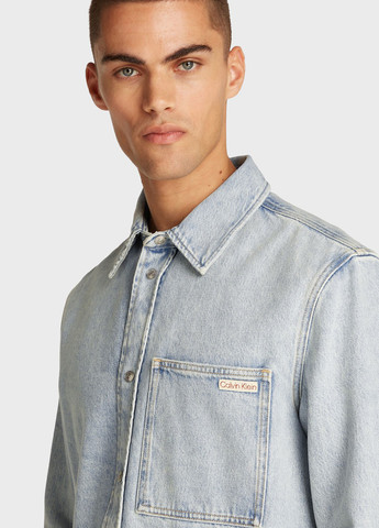 Голубой джинсовая рубашка варенка Calvin Klein Jeans