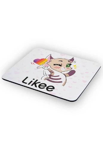 Килимок для мишки Лайк Котик (Likee Cat) (25108-1032) 22х18 см MobiPrint (222995343)