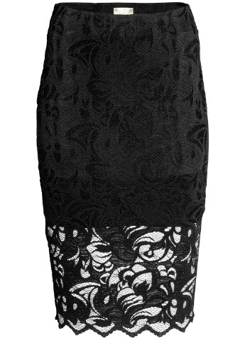 Черная кэжуал юбка H&M миди