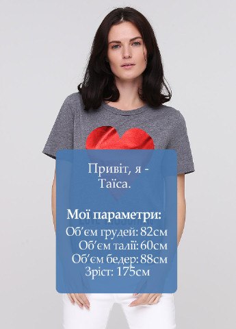 Темно-сіра літня футболка Love Moschino