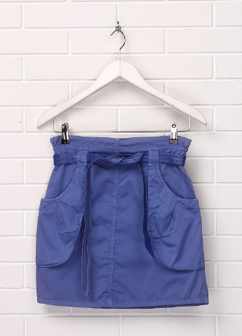 Небесно-голубая кэжуал однотонная юбка Simonetta Jeans