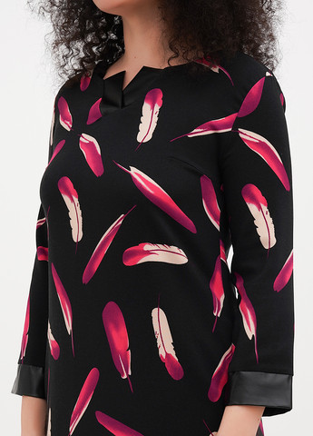 Черное кэжуал платье а-силуэт Imperial с рисунком