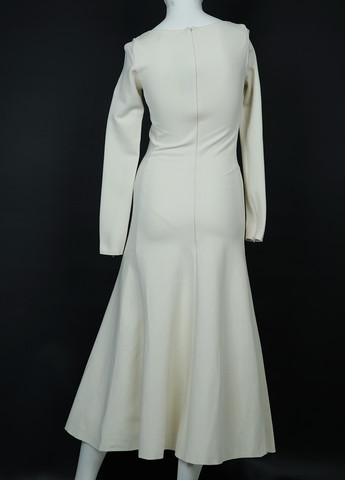 Молочное кэжуал платье а-силуэт Ralph Lauren однотонное