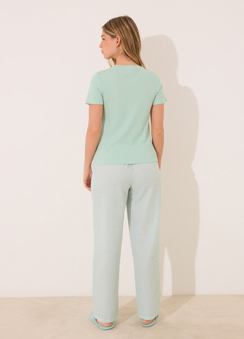 Светло-зеленая всесезон пижама (футболка, брюки) футболка + брюки Women'secret