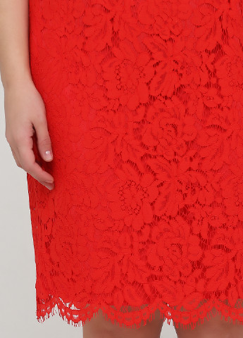 Красное кэжуал платье футляр Heine однотонное