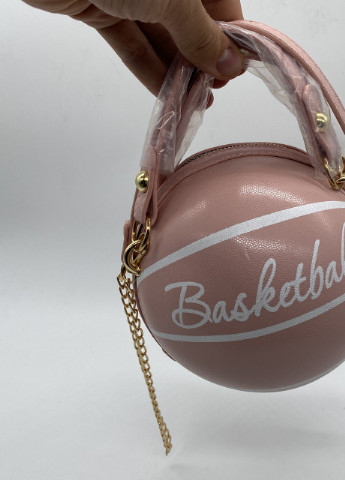 Жіноча класична кругла сумка баскетбольний м'яч на ланцюжку рожева NoName (251204040)