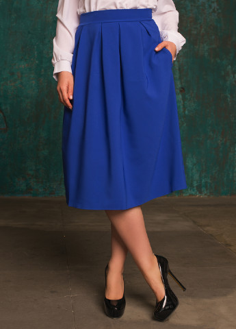 Синяя кэжуал однотонная юбка Elfberg колокол