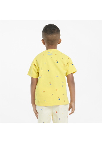 Жовта демісезонна дитяча футболка x tiny printed kids' tee Puma