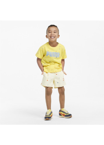 Желтая демисезонная детская футболка x tiny printed kids' tee Puma
