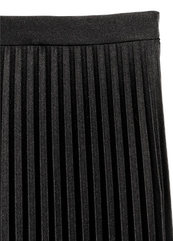 Черная кэжуал однотонная юбка H&M плиссе