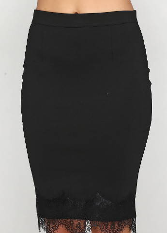 Черная кэжуал однотонная юбка ZUBRYTSKAYA мини