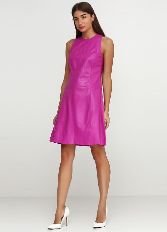 Фуксиновое (цвета Фуксия) коктейльное платье Ralph Lauren однотонное