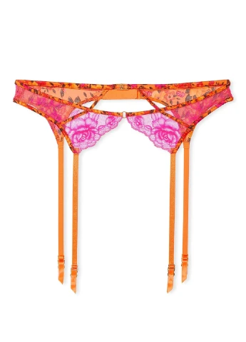 Оранжевый демисезонный комплект (пояс для чулок, трусики) Victoria's Secret