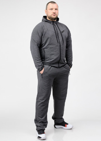 Темно-сірий демісезонний костюм (толстовка, брюки) брючний Go Fitness