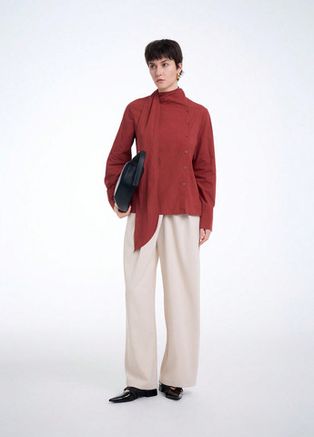 Терракотовая блуза SHEIN