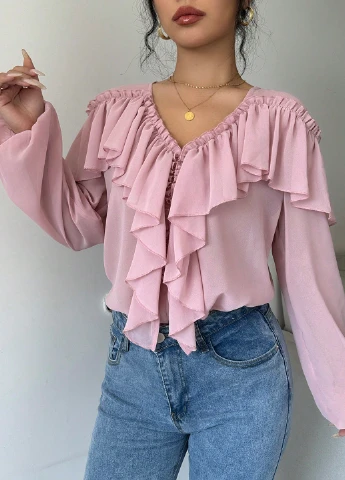 Светло-розовая блуза SHEIN