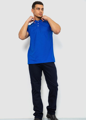 Индиго футболка-поло для мужчин Ager однотонная