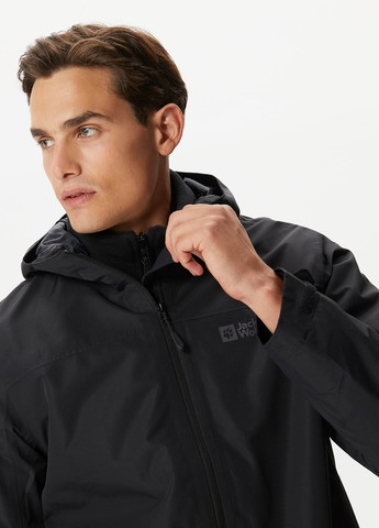 Черная демисезонная куртка Jack Wolfskin TAUBENBERG 3IN1 JKT M
