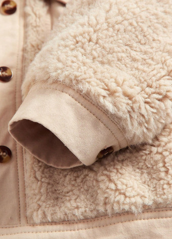 Светло-бежевая зимняя куртка SHEIN