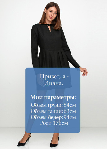 Чорна коктейльна плаття, сукня Kristina Mamedova