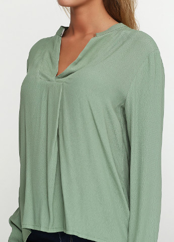 Бледно-зеленая демисезонная блуза Minus