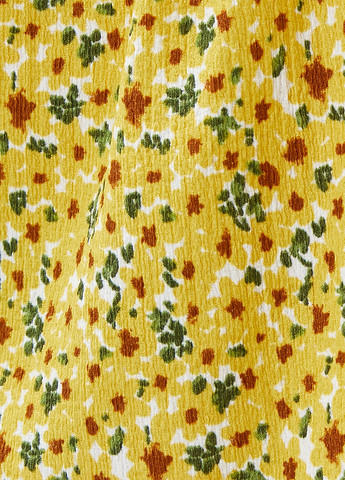 Комбінезон KOTON комбінезон-шорти квітковий жовтий кежуал поліестер