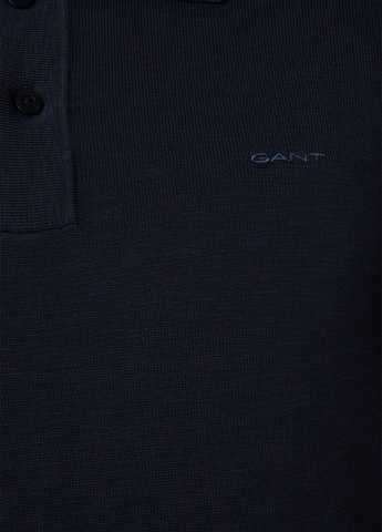 Синяя футболка-поло для мужчин Gant меланжевая
