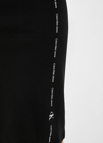 Черная кэжуал с логотипом юбка Calvin Klein Jeans карандаш