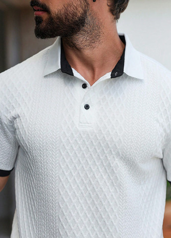 Черно-белый летний костюм (поло, шорты) с шортами SHEIN