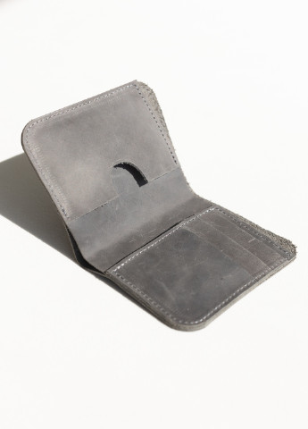 Компактний гаманець ручної роботи сірого кольору з натуральної вінтажної шкіри Boorbon (253582659)
