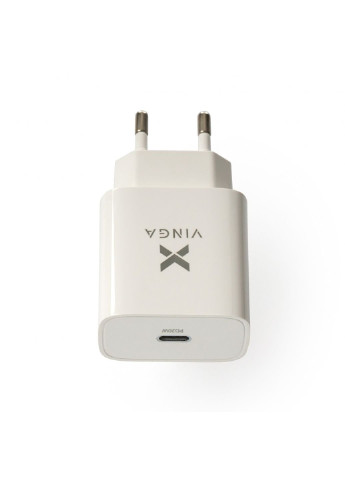 Зарядное устройство (VWCPDC) Vinga PD Type-C 20W Charger white (253507317)