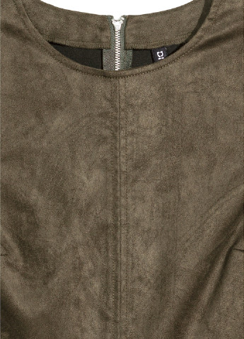 Оливковое (хаки) кэжуал платье футляр H&M однотонное