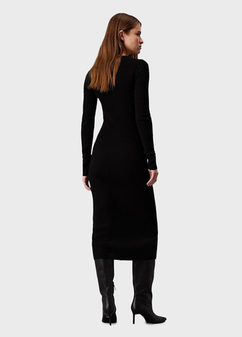 Черное кэжуал платье Calvin Klein однотонное