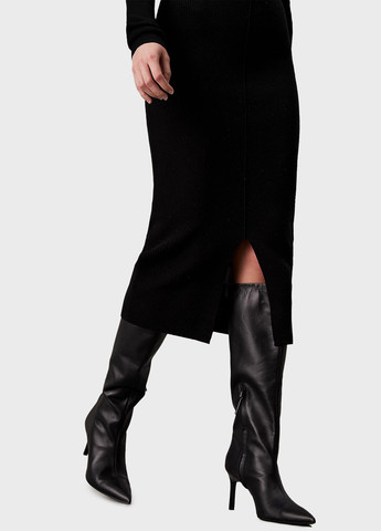 Черное кэжуал платье Calvin Klein однотонное