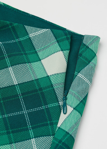 Разноцветная кэжуал в клетку юбка H&M а-силуэта (трапеция)