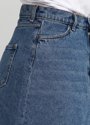 Синяя джинсовая однотонная юбка & Other Stories мини