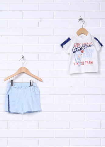 Блакитний літній комплект (футболка, шорти) Twetoon