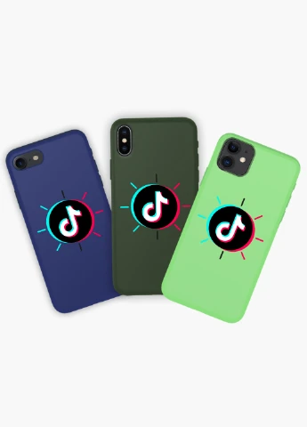 Чохол силіконовий Apple Iphone 8 ТікТок (TikTok) Білий (6151-1388) MobiPrint (219485814)